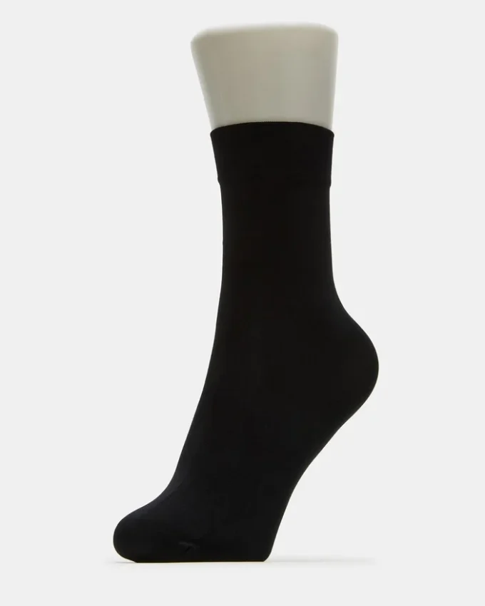 2-pack svarta ankelstrumpor med rosett i fisknät 2-pack svarta ankelstrumpor med rosett i fisknät