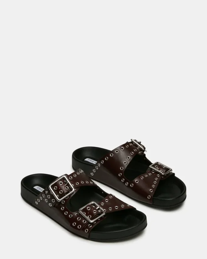 Abott burgundy läder