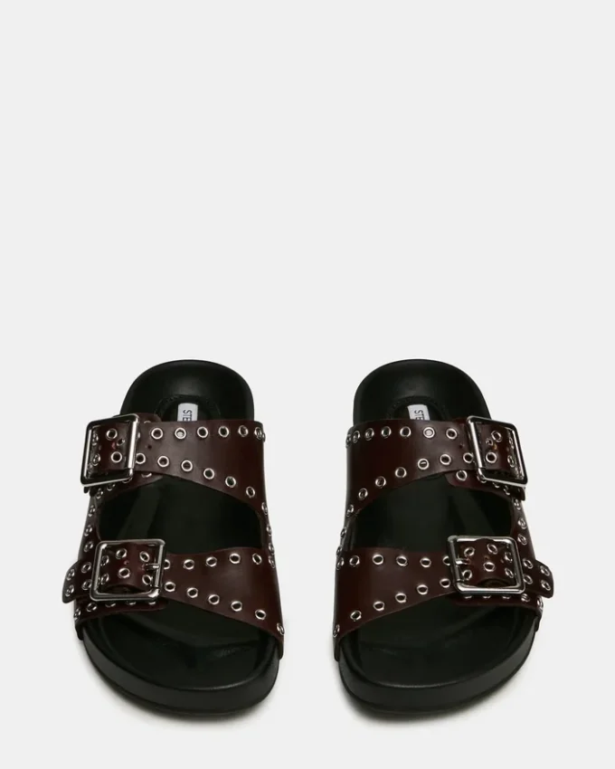 Abott burgundy läder