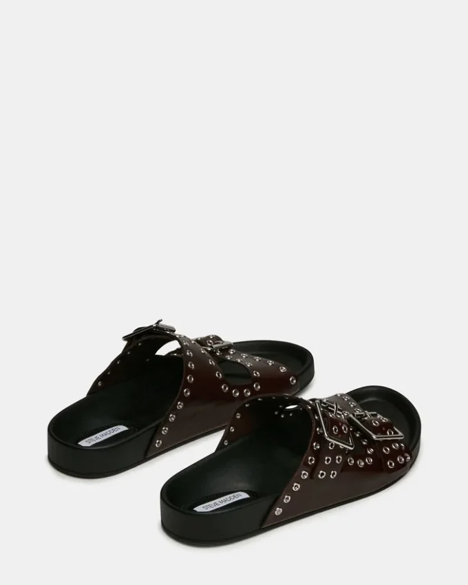 Abott burgundy läder