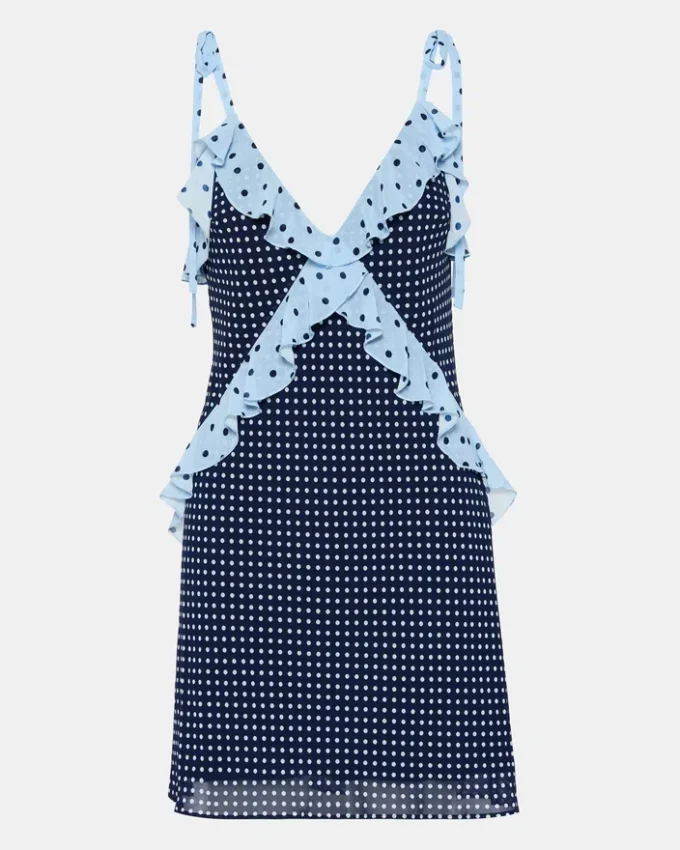 Adalina miniklänning i vintageblått