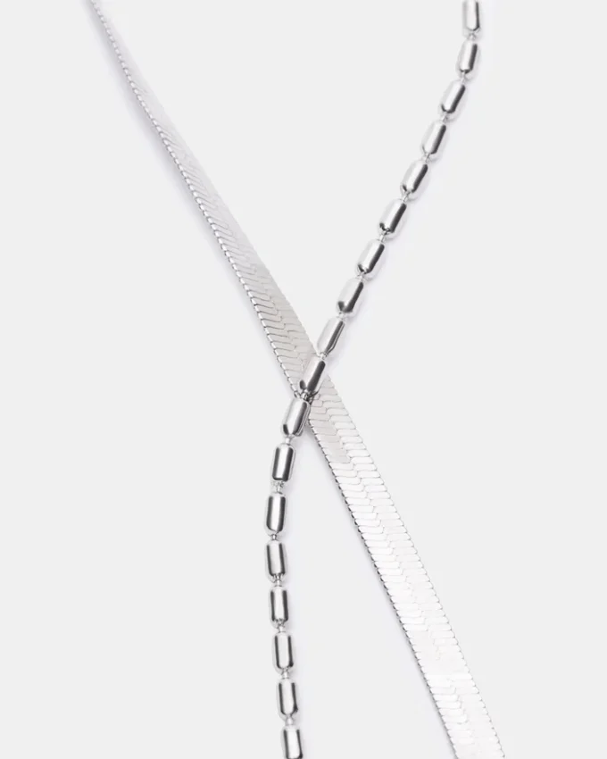 Ankelkedjeset i silver med fiskbensmönster Ankelkedjeset i silver med fiskbensmönster