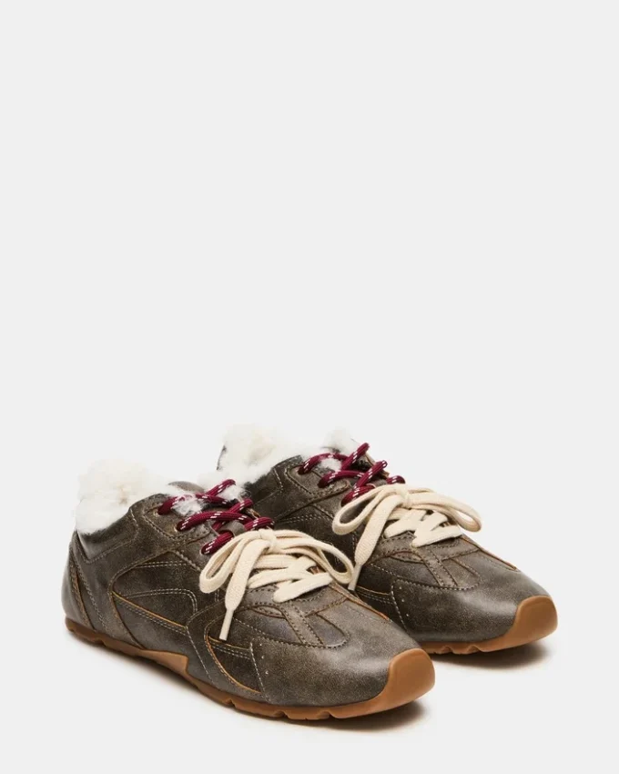 Aziel Faux Fur Brown Distressed Aziel Faux Fur Brown Distressed