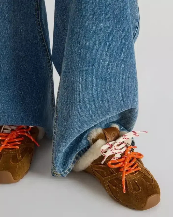 Aziel Mule Faux Fur Chocolate Brown Suede Aziel Mule Faux Fur Chocolate Brown Suede