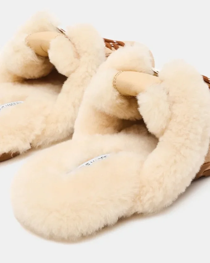 Aziel Mule Faux Fur Natural Aziel Mule Faux Fur Natural