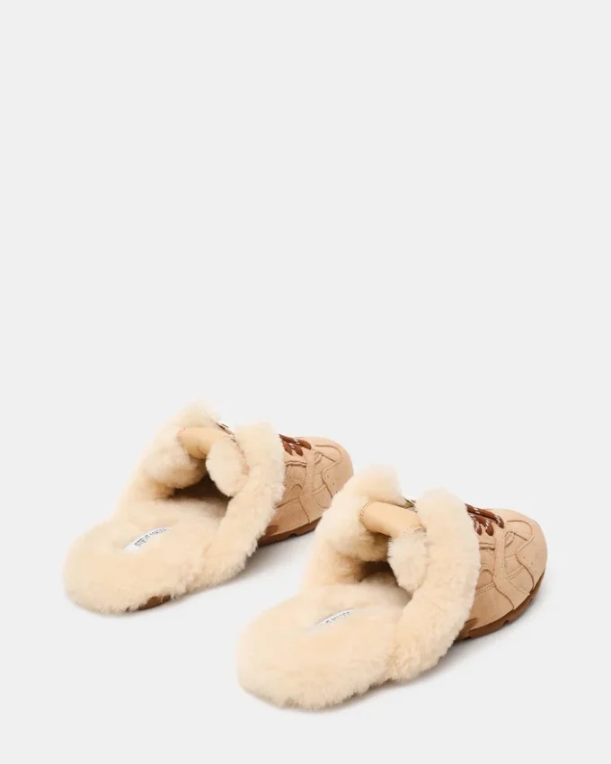 Aziel Mule Faux Fur Natural Aziel Mule Faux Fur Natural