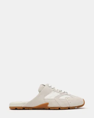 Aziel Mule White Suede