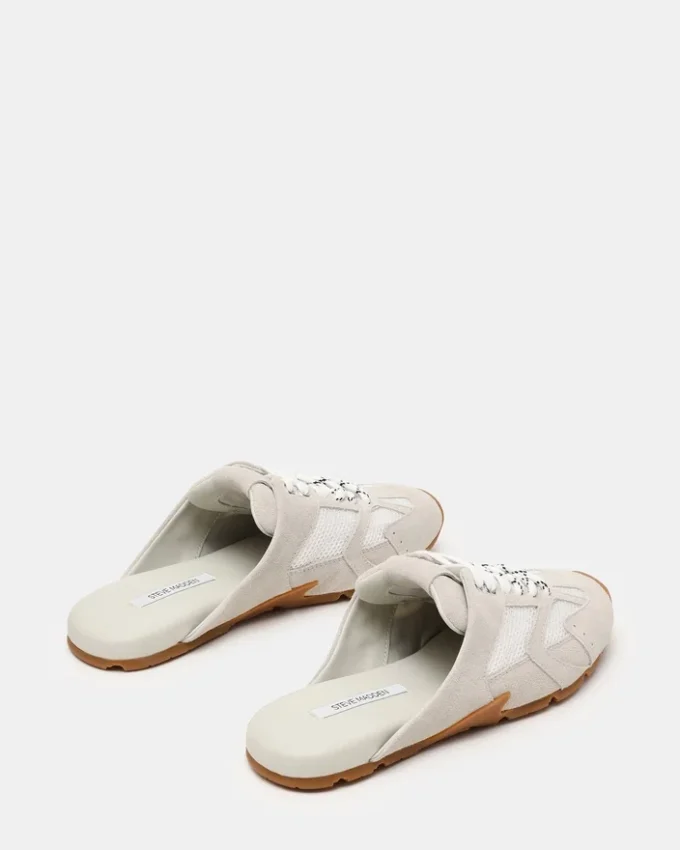 Aziel Mule White Suede