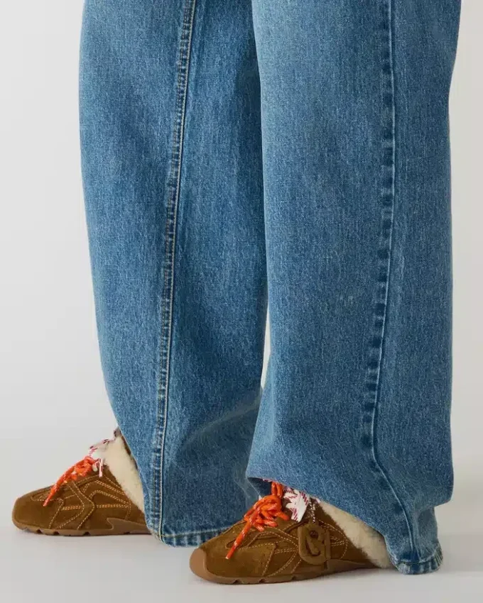 Aziel Mule White Suede