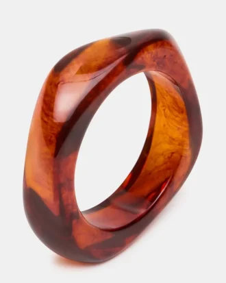 Böjt retroarmband i naturfärg