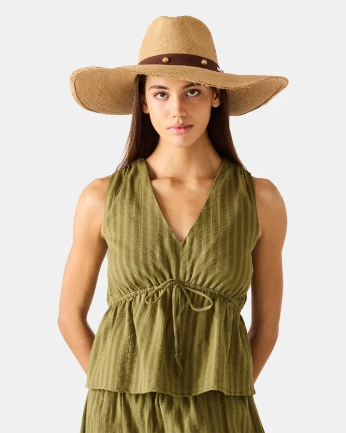 Boho Glam Studs stråhatt, beige