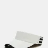 Broderad visirhatt, vit Broderad visirhatt, vit