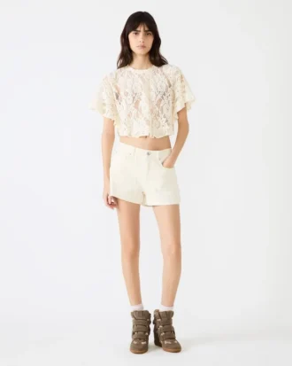 Callum-top i krämfärg