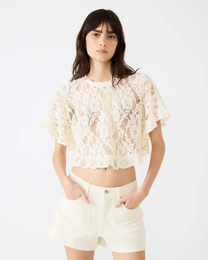 Callum-top i krämfärg