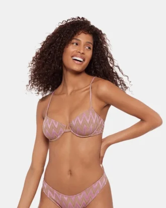Chevron Glitter & Glamour bikinitopp, lila
