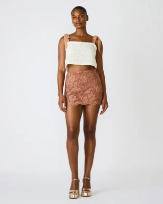 Cindi-kjol Mocha Heather