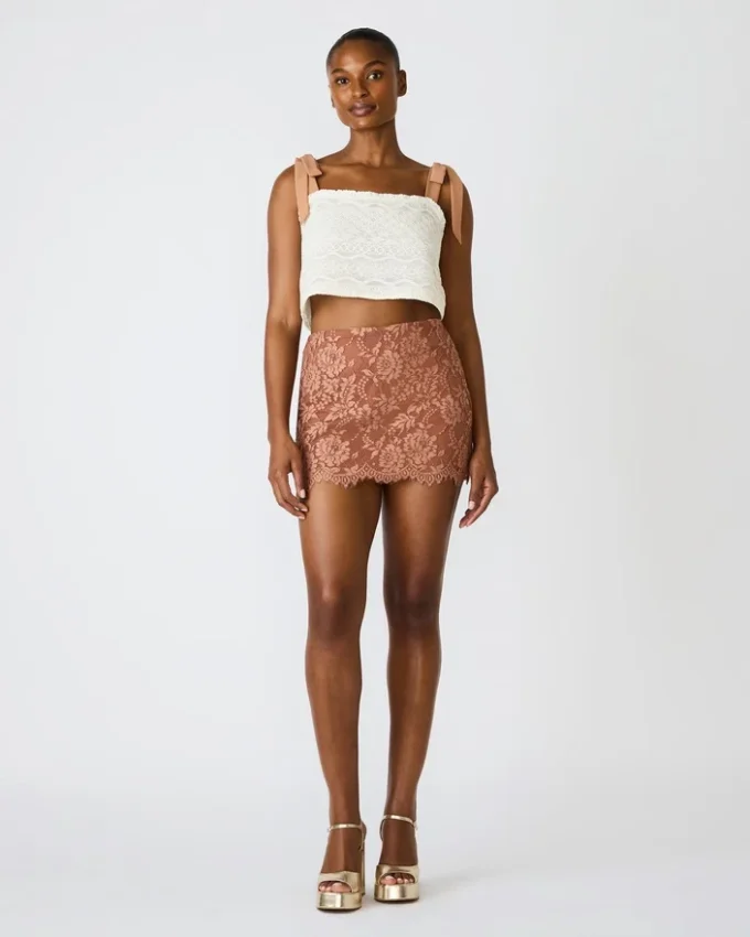 Cindi-kjol Mocha Heather