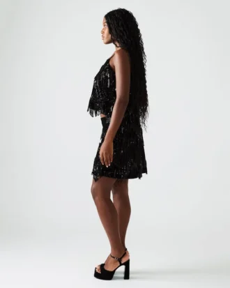 Cindi paljettkjol svart