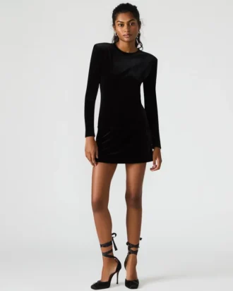 Cindi Velvet Skort Svart