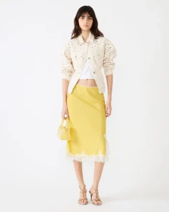 Cinthia-kjol Golden Lime