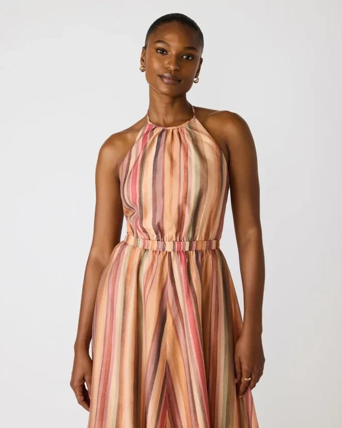 Dalina-klänning, randig, flerfärgad