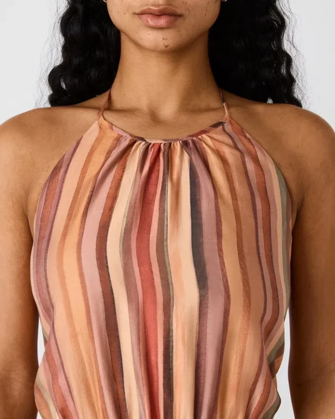 Dalina-klänning, randig, flerfärgad