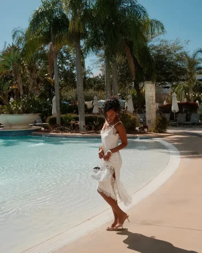 Danna-klänning, krämfärgad