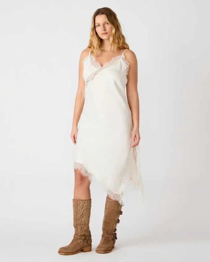 Danna-klänning, krämfärgad