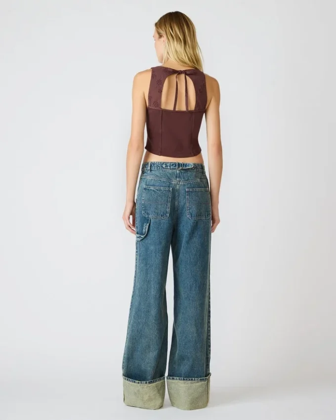 Dixie stickad topp Walnut