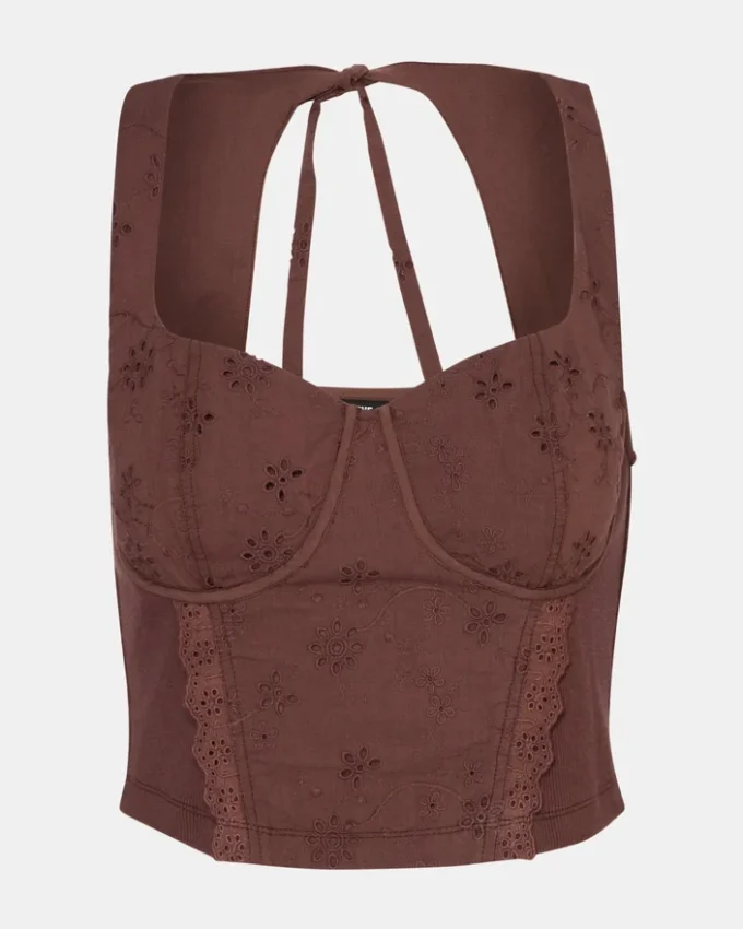 Dixie stickad topp Walnut