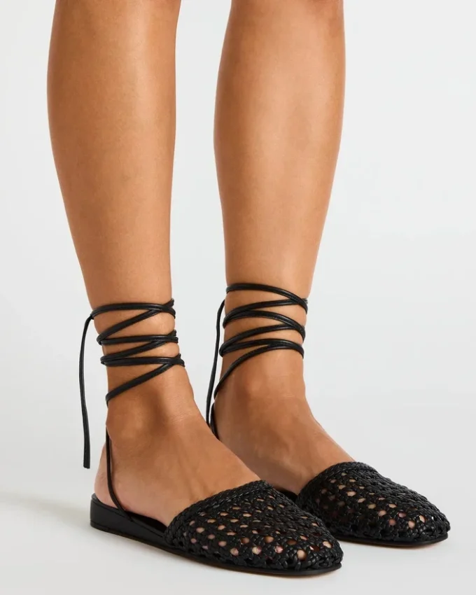 Flutter svart läder Flutter svart läder