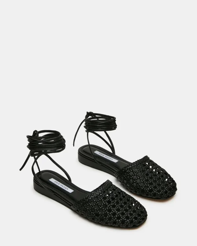 Flutter svart läder Flutter svart läder