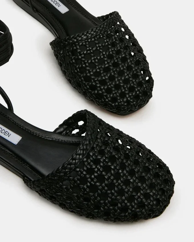 Flutter svart läder Flutter svart läder