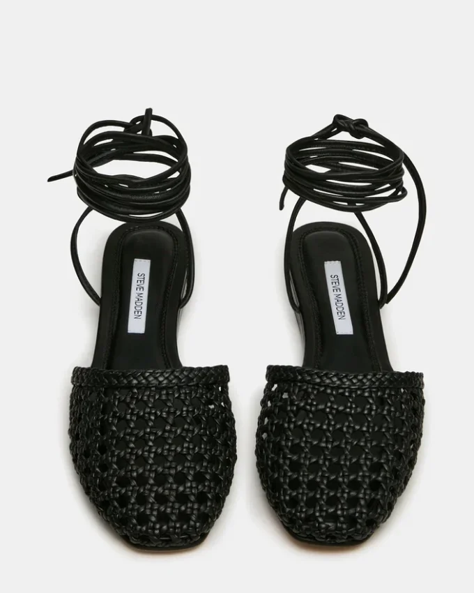 Flutter svart läder Flutter svart läder