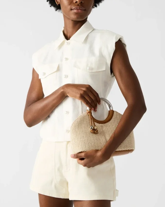 Geena stråväska, ljus natur