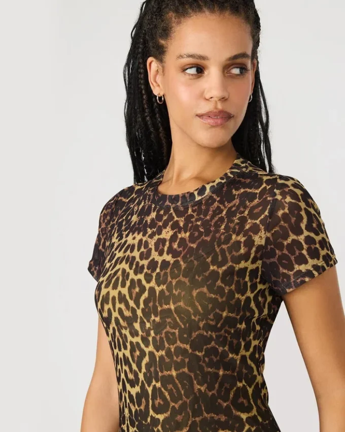 Hailee-klänning med korta ärmar och Hot Spots-tryck Hailee-klänning med korta ärmar och Hot Spots-tryck