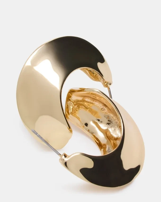 Halvmåneörhängen i guld