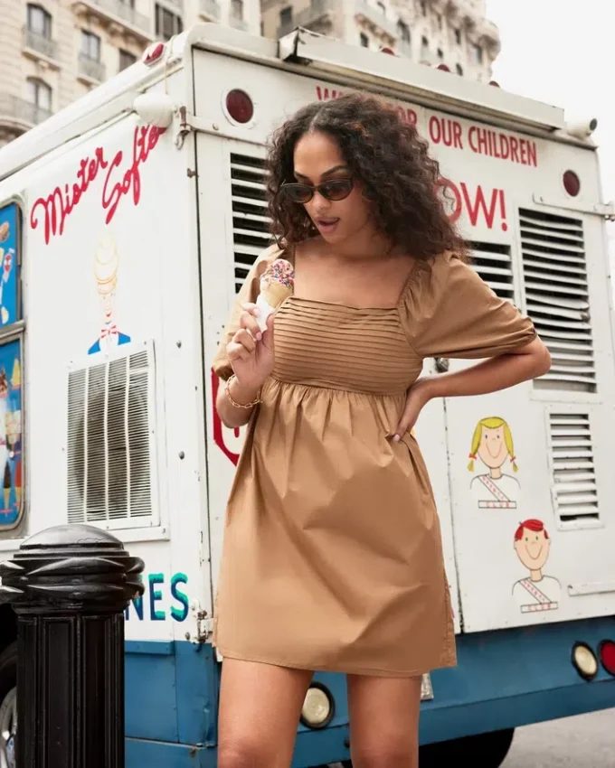 Inara-klänning, beige