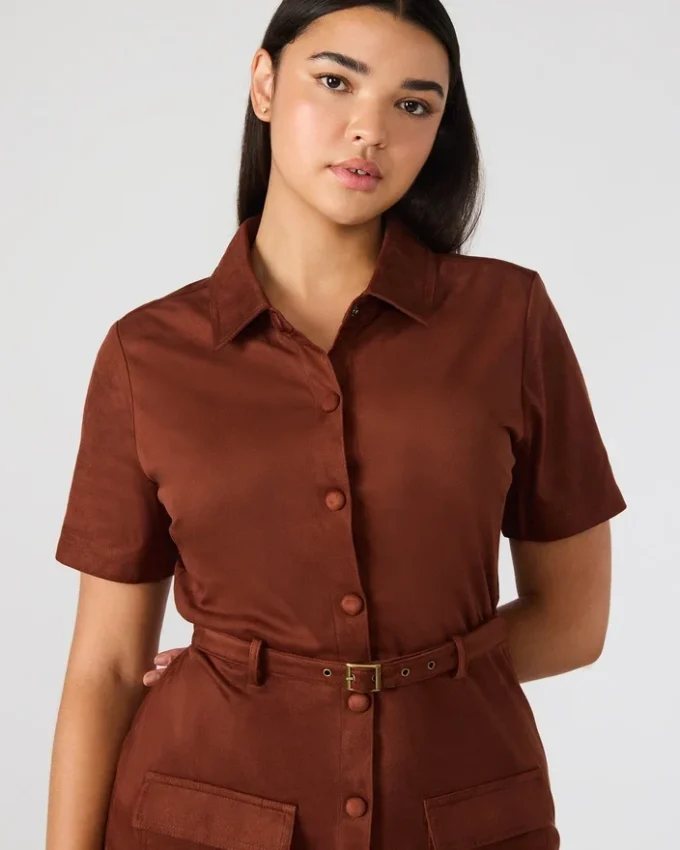 Joliana-klänning mörk fikon Joliana-klänning mörk fikon