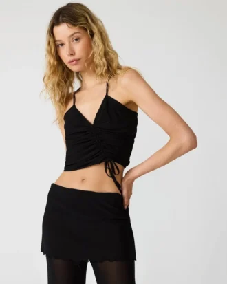 Judee stickad topp svart