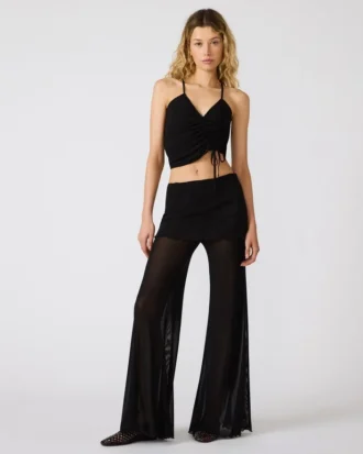 Judee stickad topp svart