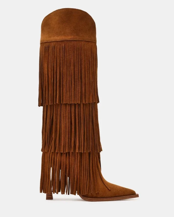 Kinzee Fringe Chestnut Suede Kinzee Fringe Chestnut Suede