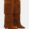 Kinzee Fringe Chestnut Suede Kinzee Fringe Chestnut Suede