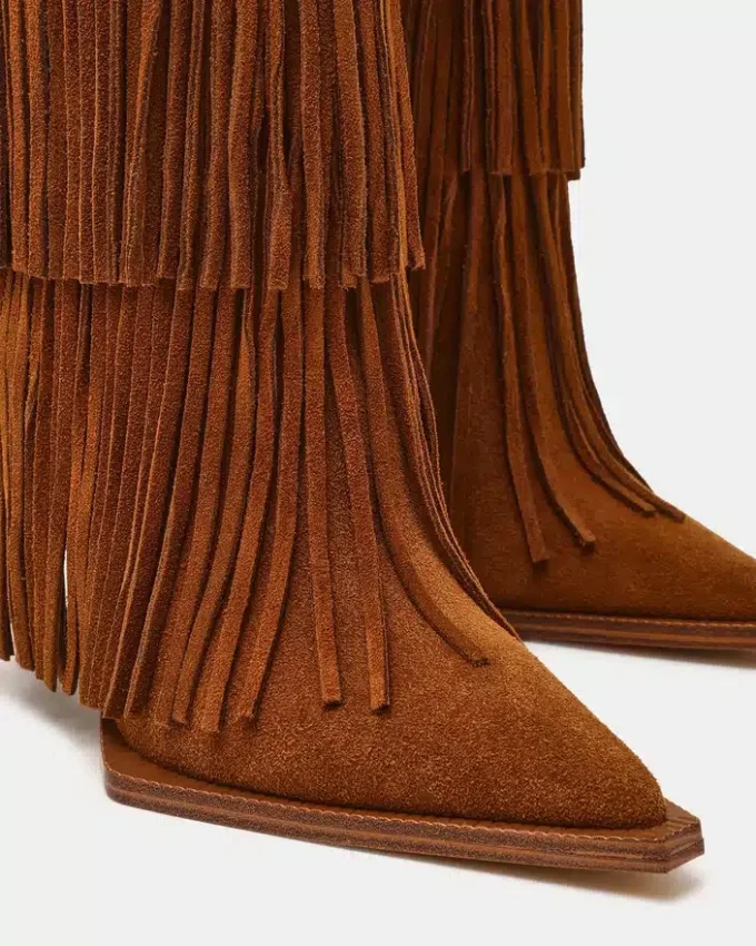 Kinzee Fringe Chestnut Suede Kinzee Fringe Chestnut Suede