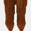 Kinzee Fringe Chestnut Suede Kinzee Fringe Chestnut Suede