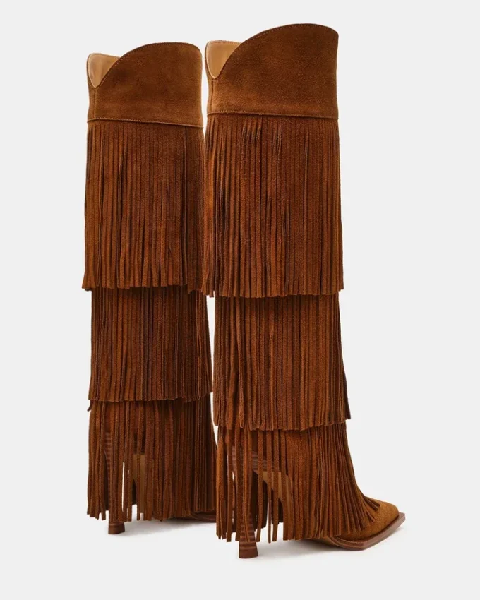 Kinzee Fringe Chestnut Suede Kinzee Fringe Chestnut Suede