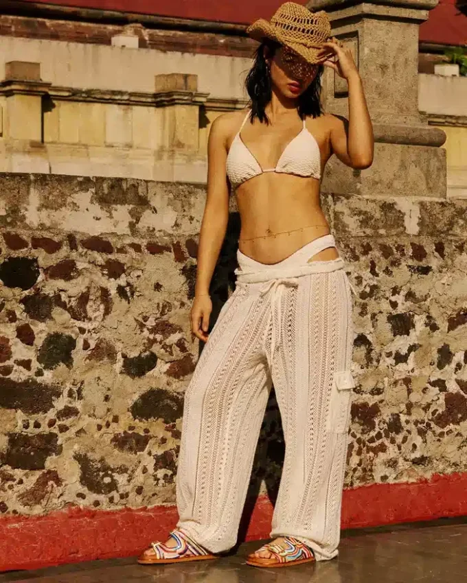 Virkad bikinitopp Pearl