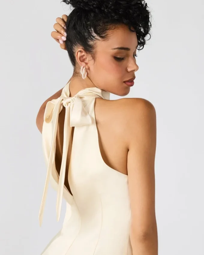 Lara-klänning, krämfärgad