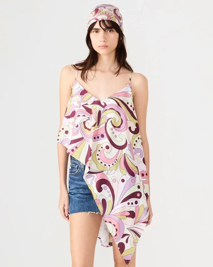 Lavendelfärgad mönstrad scarf