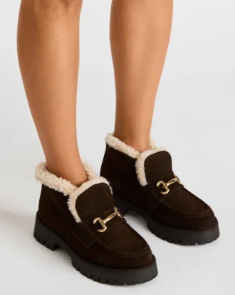 Leon Faux Fur Chokladbrunt Mocka